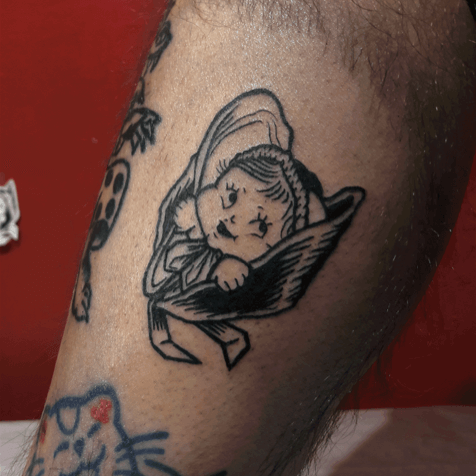 tattoo comics enfant visage cigogne alsace strasbourg